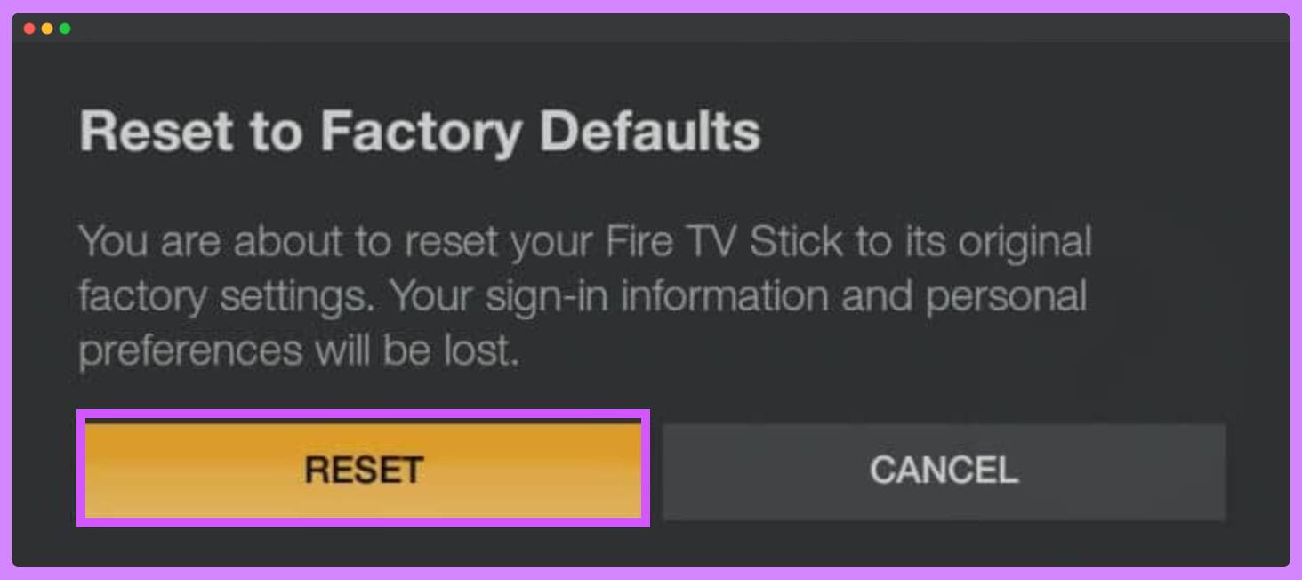 Confirm-Select-Reset-Button