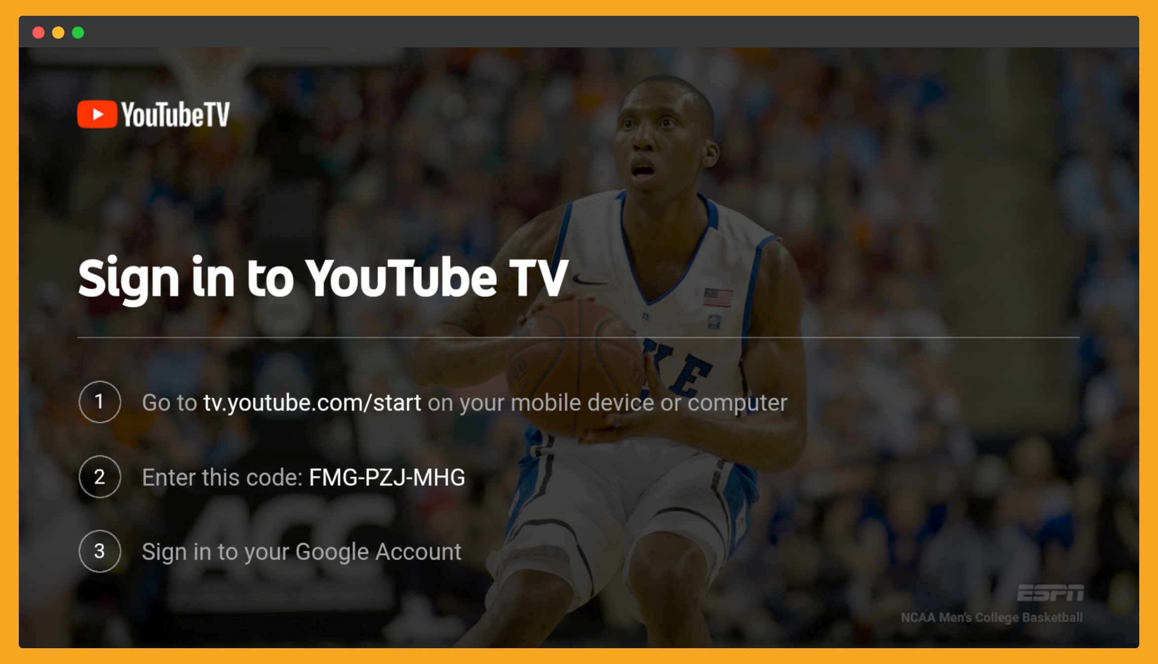 Enter-Code-to-YouTube-to-connect-Live-TV